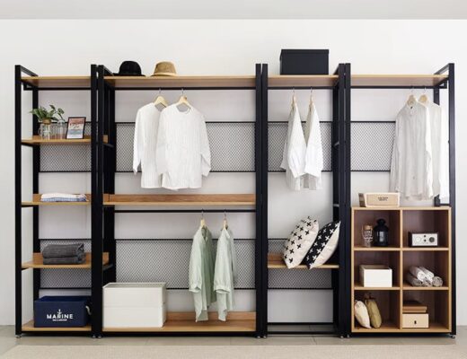 minimalist wardrobes made of metal