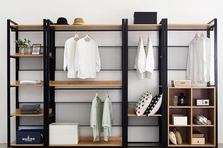 minimalist wardrobes made of metal